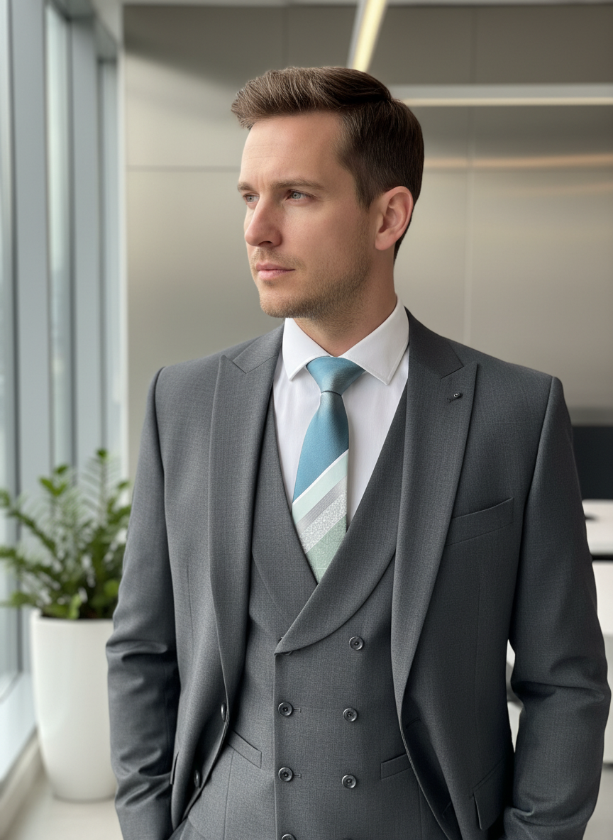 Tailored Baroque Paisley Tie – Rich Burgundy with Dual-Tone Textured Panels